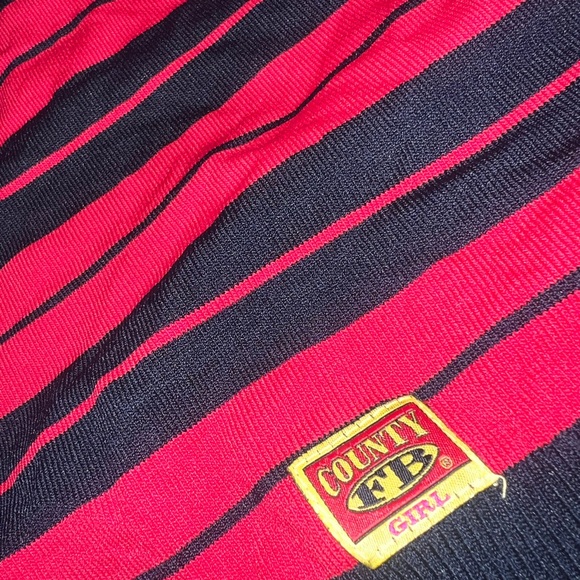 Women's Red and Black Striped Tank Top - Picture 2 of 4